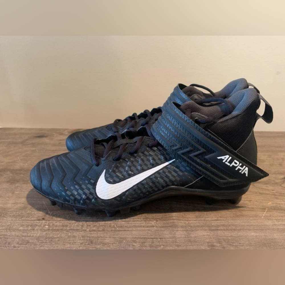 Nike Alpha Menace Pro 2 Mid‎ Men's Football Cleats Black aq3209-002 Size 10.5